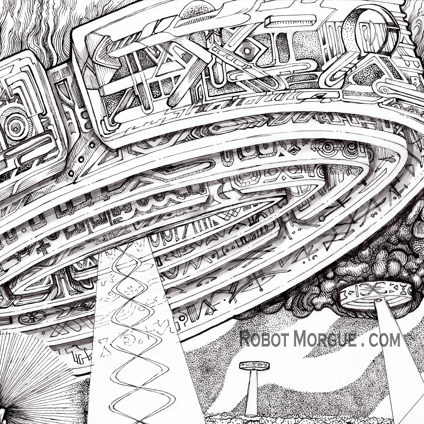 Ancestor - Ancient Aliens Wall Art — Prehistoric UFO Visitation Print