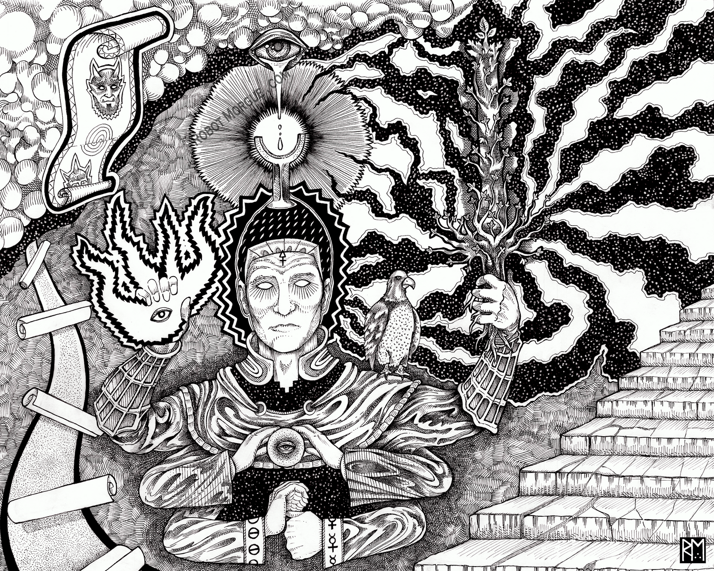 Arms of the Gods — Many-Armed Deity Fine Art Print | Divine Cosmic Wall Art