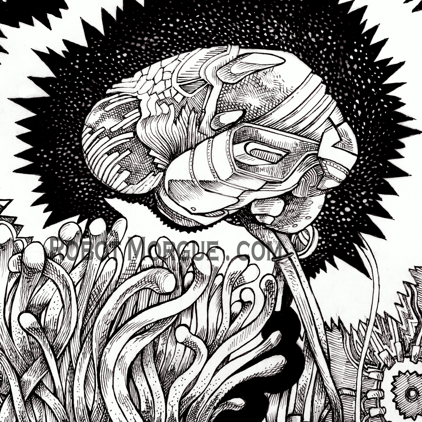 Cerebral Stairway — Alien Consciousness Fine Art Print | Extraterrestrial Mind Wall Art