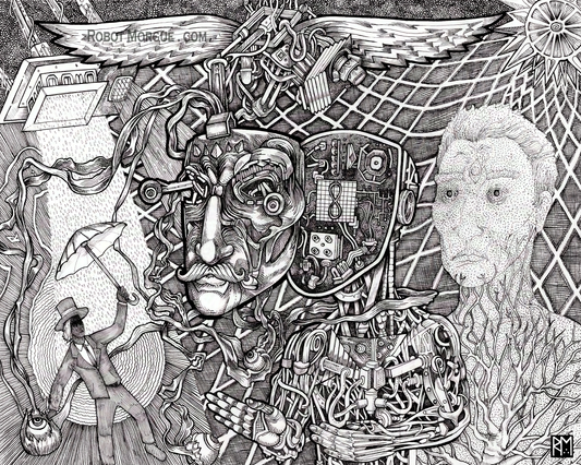 Ghost Mask — Ghost in the Machine Fine Art Print | Machine Consciousness Wall Art