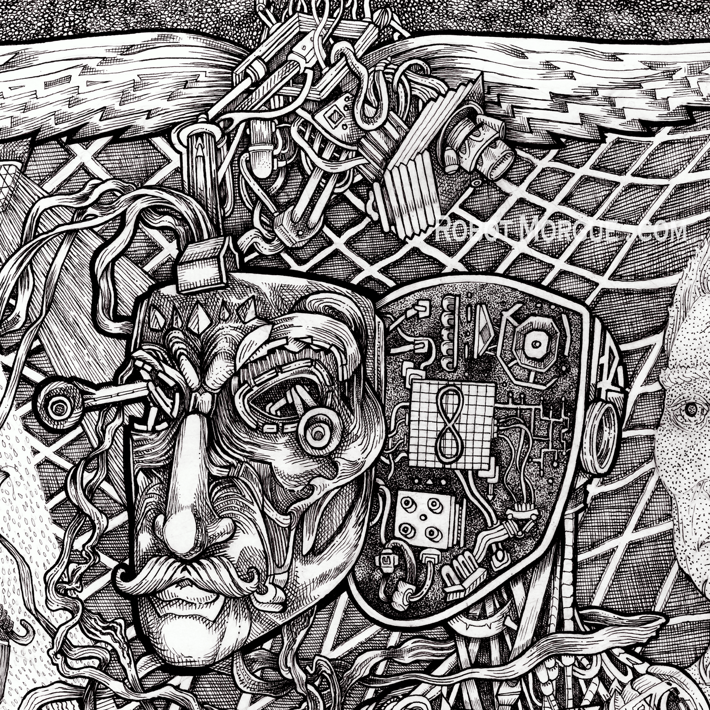 Ghost Mask — Ghost in the Machine Fine Art Print | Machine Consciousness Wall Art