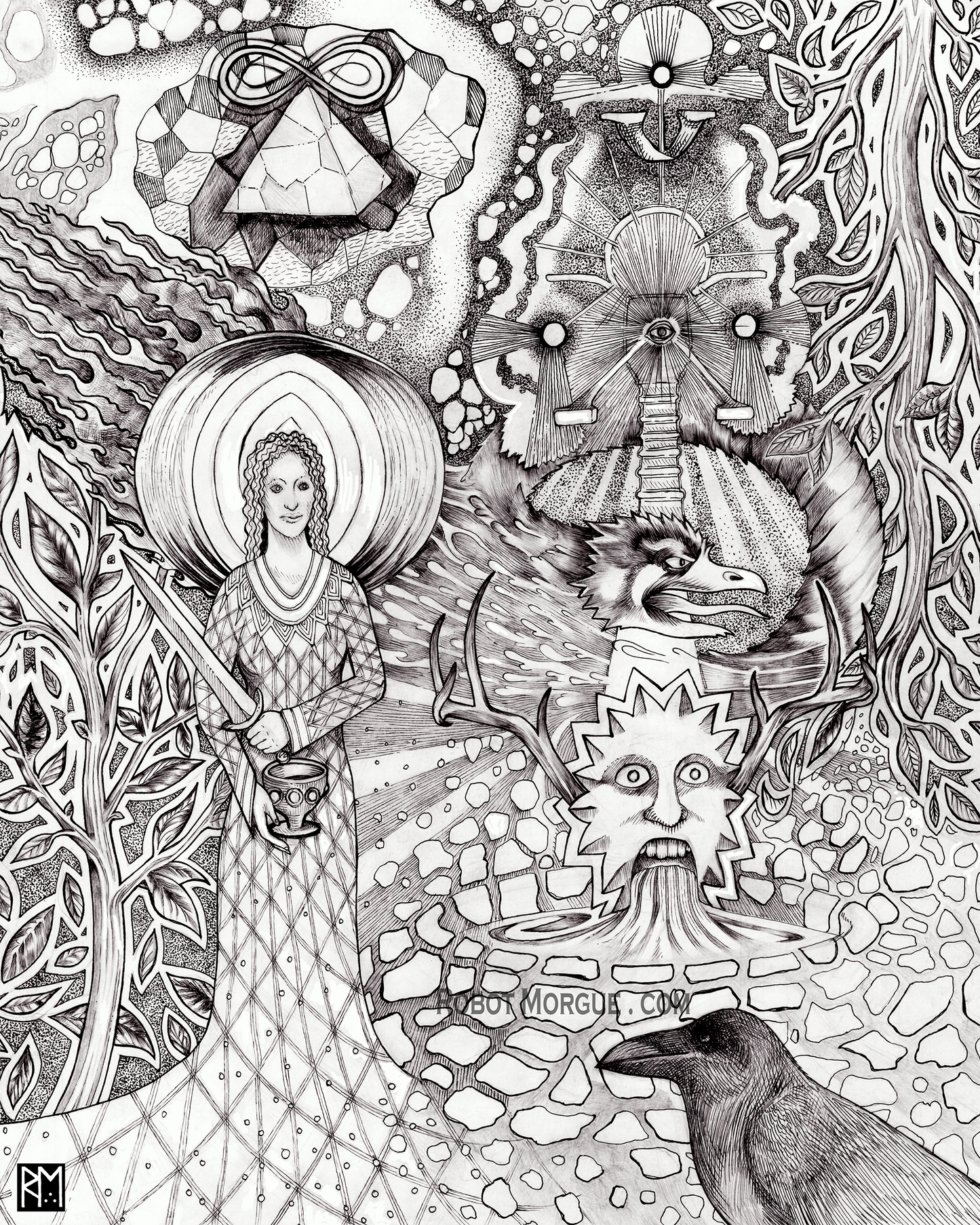 Inspiration's Waters – Surreal Art Print – Inner Wisdom Wall Art