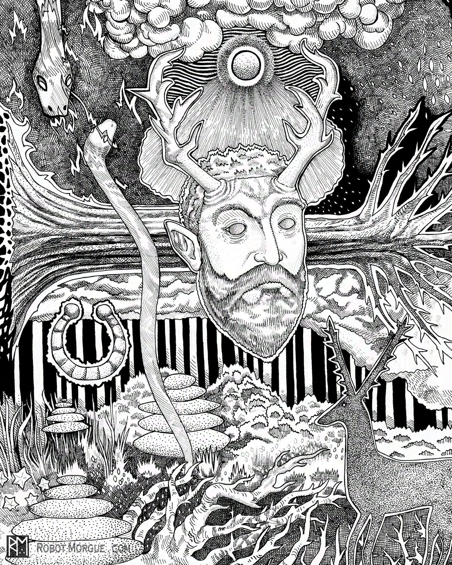 Lord of the Wild — Cernunnos Fine Art Print | Celtic Horned God Poster