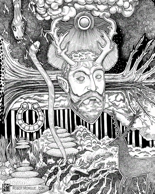 Lord of the Wild — Cernunnos Fine Art Print | Celtic Horned God Poster
