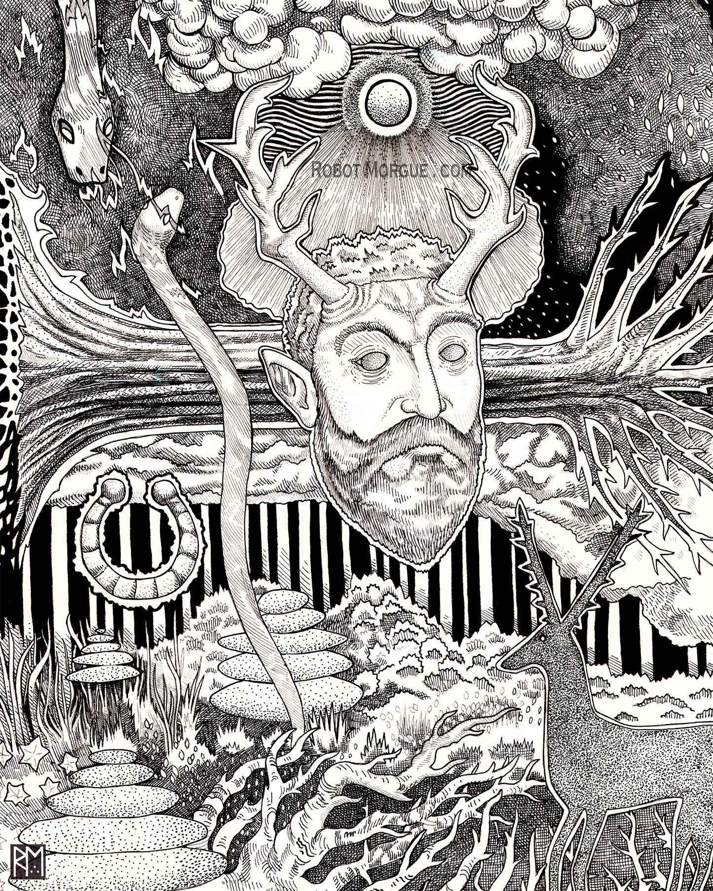 Lord of the Wild — Cernunnos Fine Art Print | Celtic Horned God Poster