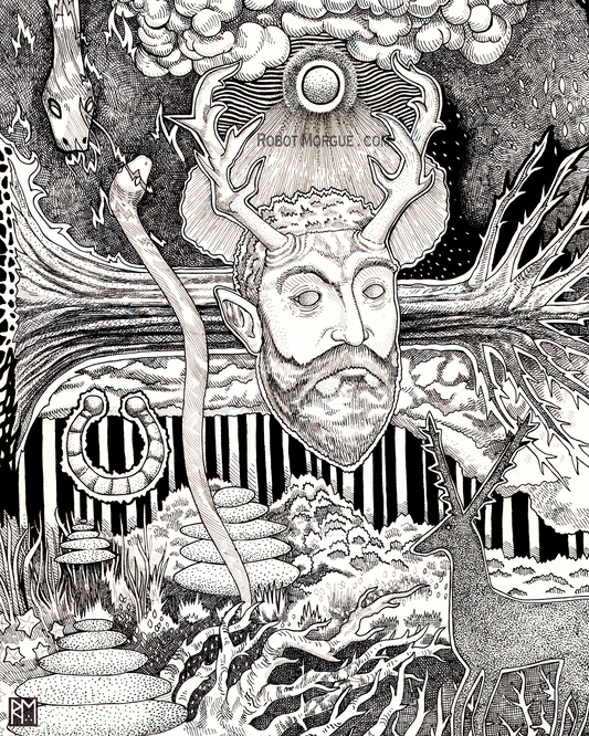Lord of the Wild — Cernunnos Fine Art Print | Celtic Horned God Poster