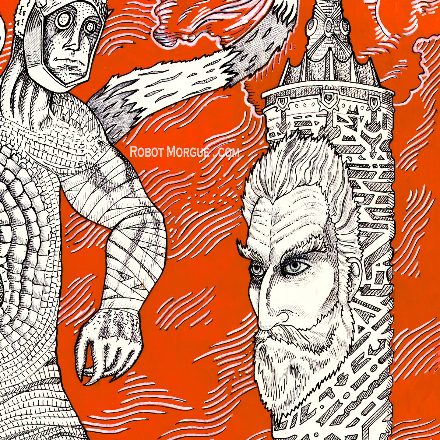 Primordial Totem — Guardian Sentinel Fine Art Print | Ancient Watcher on the Horizon Wall Art