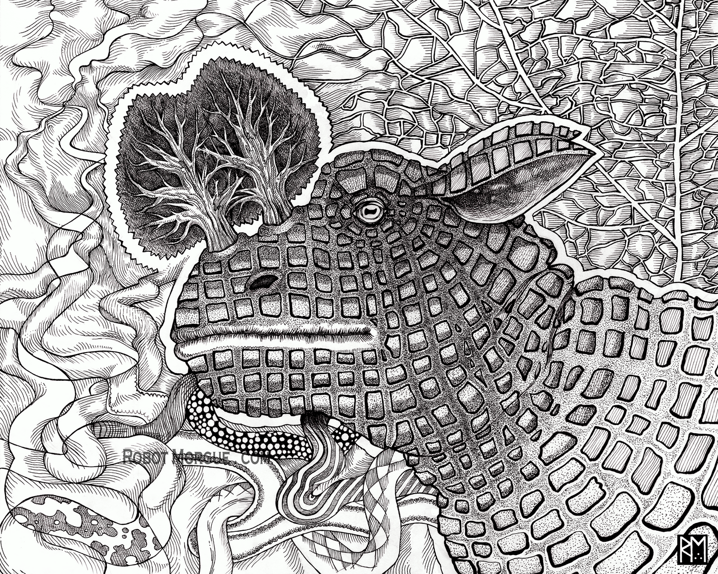 Treehorn — Surreal Forest Animal Fine Art Print